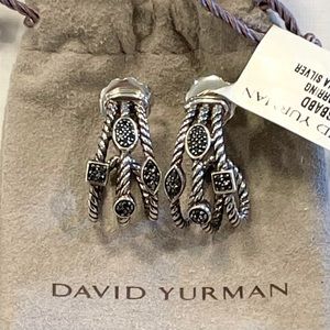 ⭐️DAVID YURMAN Confetti J Earrings/Black Diamonds